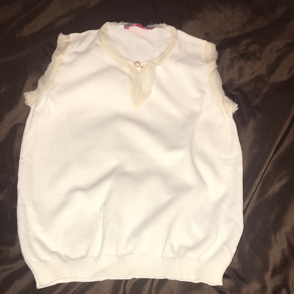 Lanvin girls sleeveless sweater